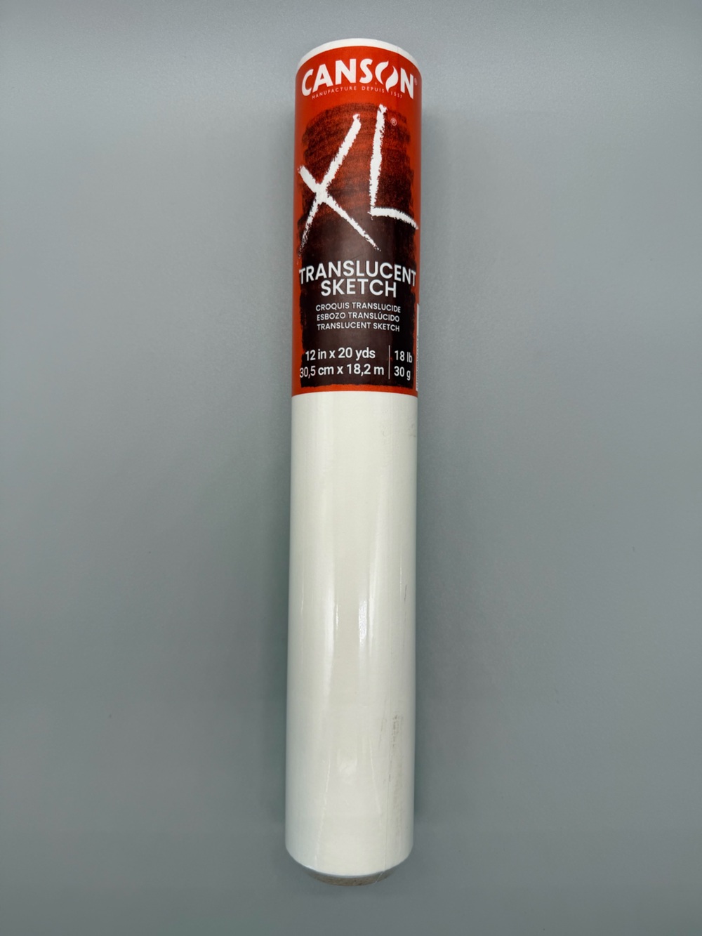 Canson XL Translucent Sketch Paper Roll 12" x 20 Yds White Tracing Drafting New